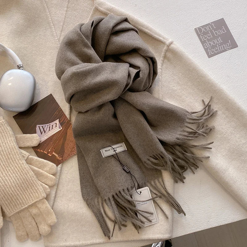 Indulge in Luxury: Women's Cashmere Blend Winter Scarf - Soft, Warm Pashmina Shawl for Chic Outdoor Style