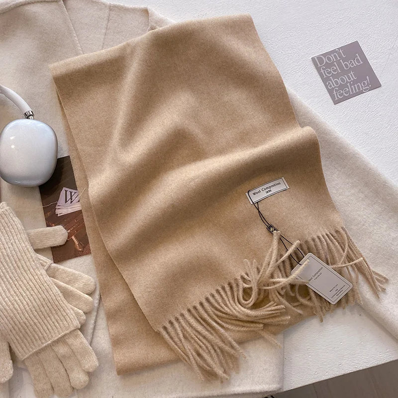 Indulge in Luxury: Women's Cashmere Blend Winter Scarf - Soft, Warm Pashmina Shawl for Chic Outdoor Style