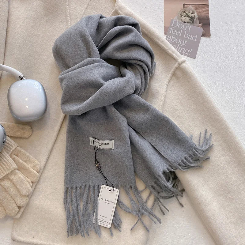 Indulge in Luxury: Women's Cashmere Blend Winter Scarf - Soft, Warm Pashmina Shawl for Chic Outdoor Style