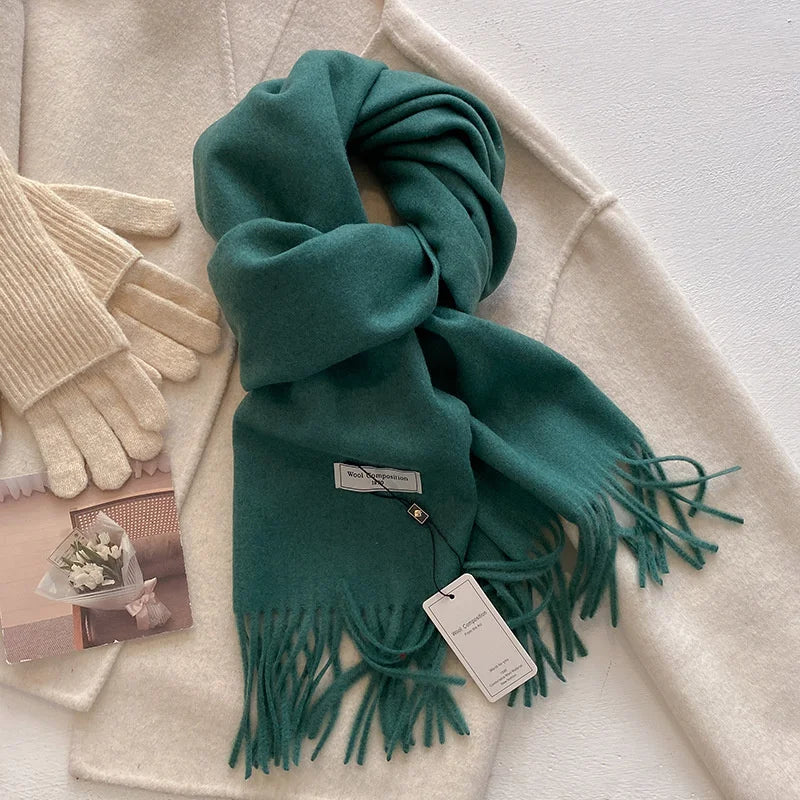 Indulge in Luxury: Women's Cashmere Blend Winter Scarf - Soft, Warm Pashmina Shawl for Chic Outdoor Style