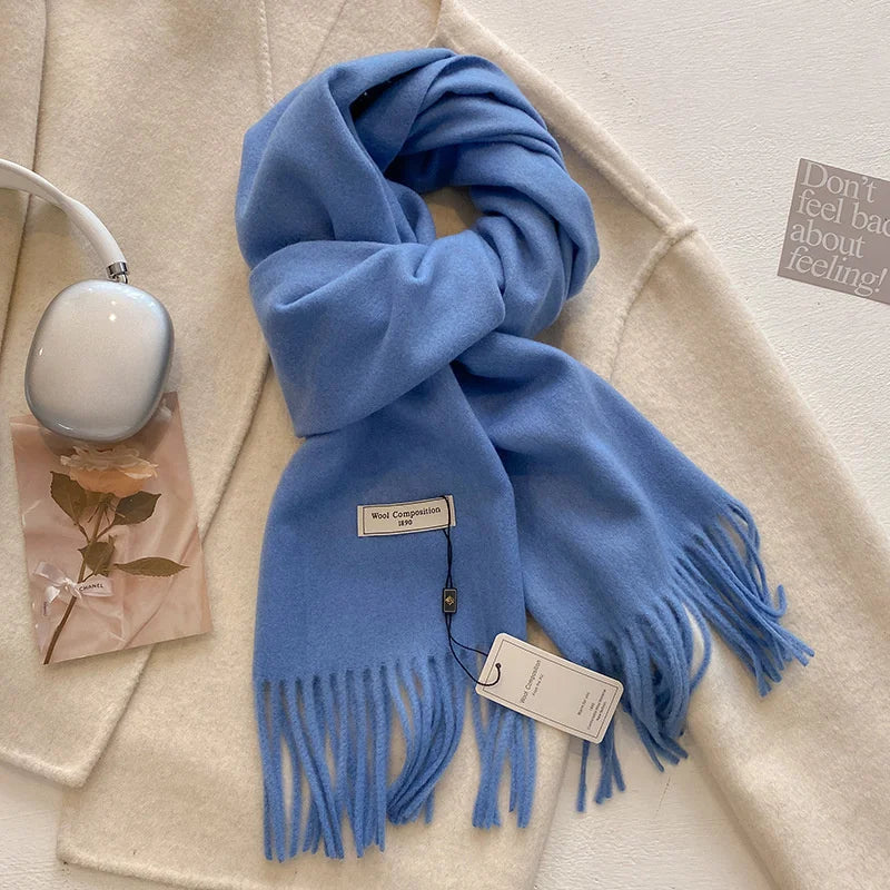 Indulge in Luxury: Women's Cashmere Blend Winter Scarf - Soft, Warm Pashmina Shawl for Chic Outdoor Style
