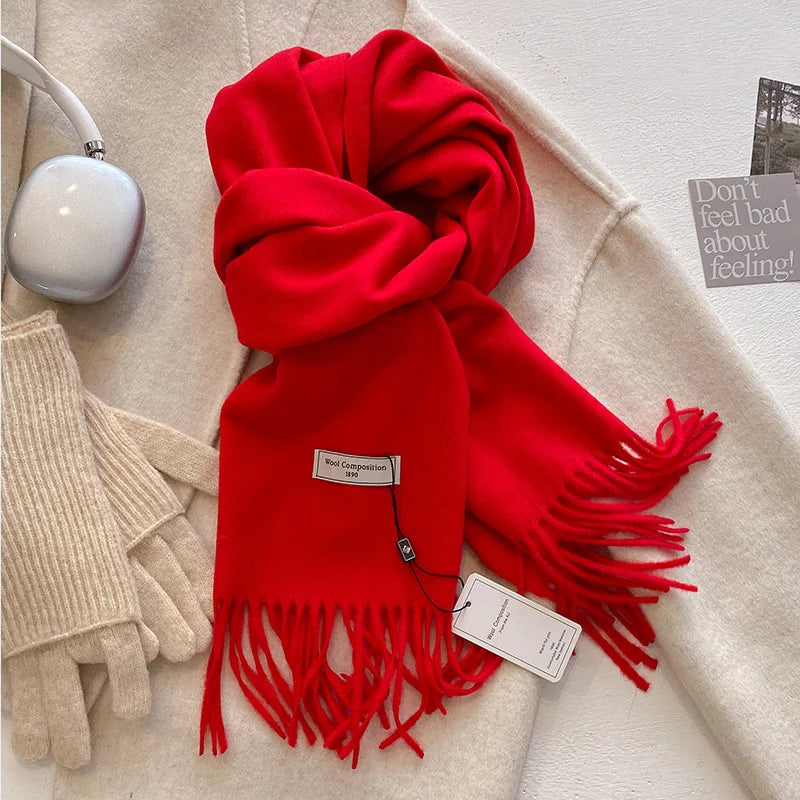 Indulge in Luxury: Women's Cashmere Blend Winter Scarf - Soft, Warm Pashmina Shawl for Chic Outdoor Style
