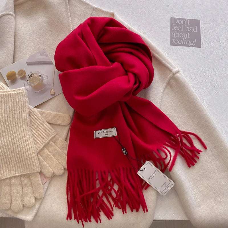 Indulge in Luxury: Women's Cashmere Blend Winter Scarf - Soft, Warm Pashmina Shawl for Chic Outdoor Style