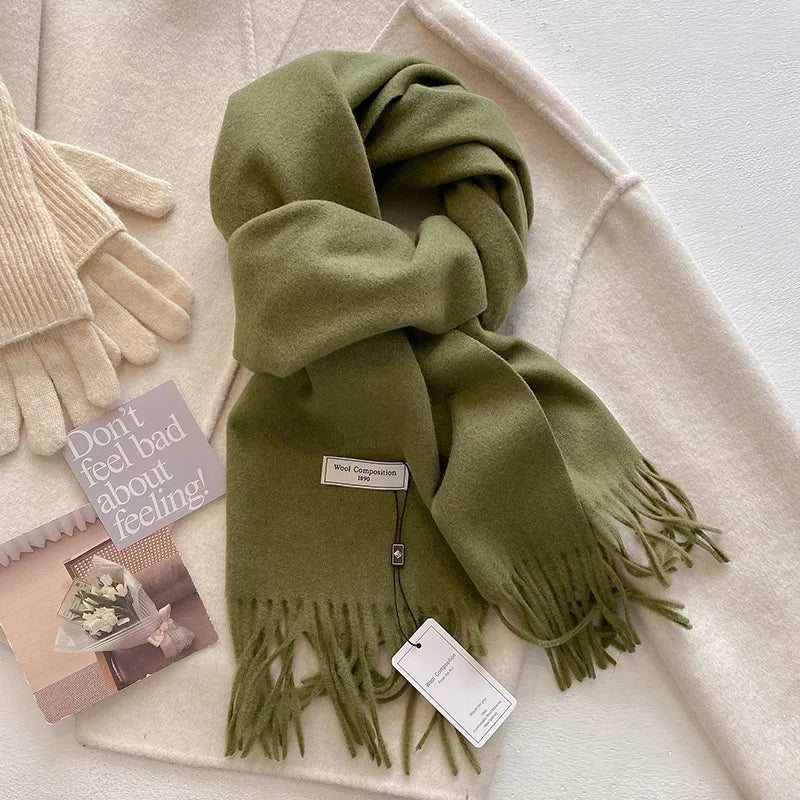 Indulge in Luxury: Women's Cashmere Blend Winter Scarf - Soft, Warm Pashmina Shawl for Chic Outdoor Style