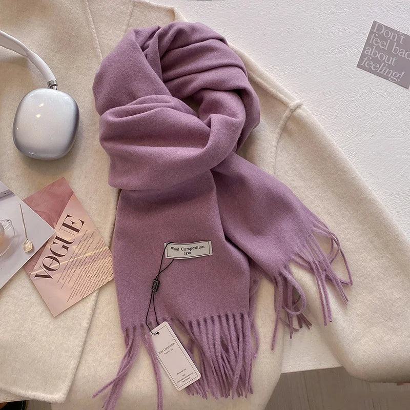 Indulge in Luxury: Women's Cashmere Blend Winter Scarf - Soft, Warm Pashmina Shawl for Chic Outdoor Style