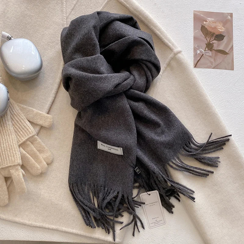 Indulge in Luxury: Women's Cashmere Blend Winter Scarf - Soft, Warm Pashmina Shawl for Chic Outdoor Style