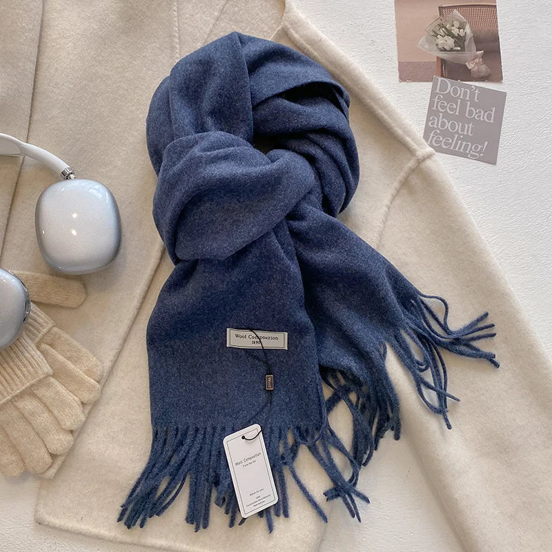 Indulge in Luxury: Women's Cashmere Blend Winter Scarf - Soft, Warm Pashmina Shawl for Chic Outdoor Style