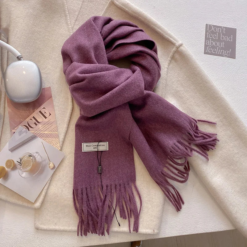 Indulge in Luxury: Women's Cashmere Blend Winter Scarf - Soft, Warm Pashmina Shawl for Chic Outdoor Style