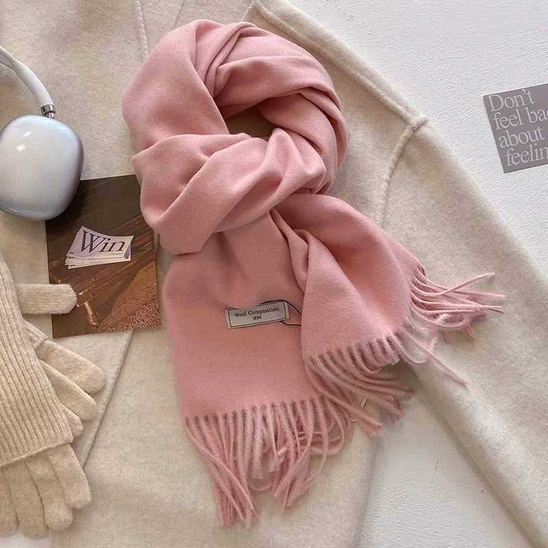 Indulge in Luxury: Women's Cashmere Blend Winter Scarf - Soft, Warm Pashmina Shawl for Chic Outdoor Style