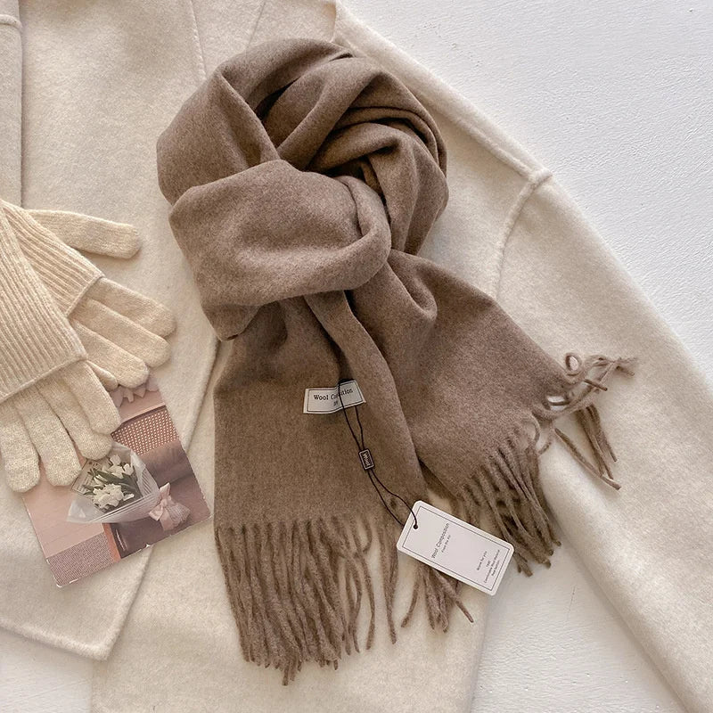 Indulge in Luxury: Women's Cashmere Blend Winter Scarf - Soft, Warm Pashmina Shawl for Chic Outdoor Style